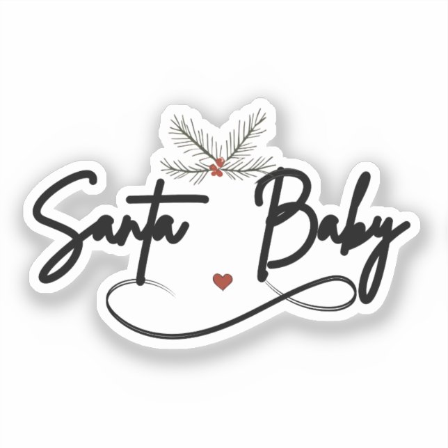 Adesivo Papai noel Baby - Script Flirty Holiday (Frente)