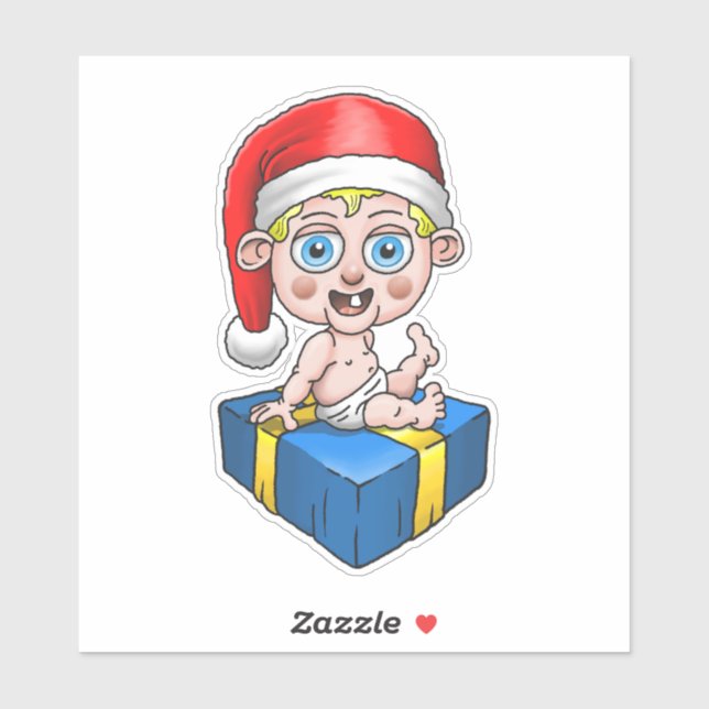 Adesivo Papai Noel Bebê (Folha)