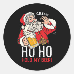 Adesivo Papai Noel Bebendo Cerveja Ho Ho Segura Minha Cerv