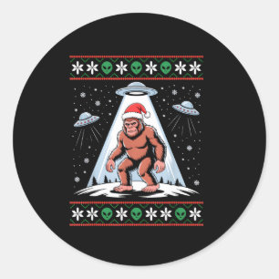 Adesivo Papai Noel Bigfoot ET Alien Divertido Natal Feio S