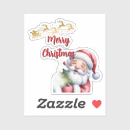 Adesivo Papai Noel Bonito e Divertido & Tipografia