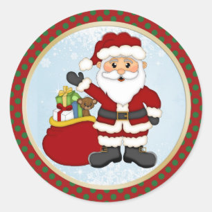Adesivo Papai noel bonito e Natal dos presentes