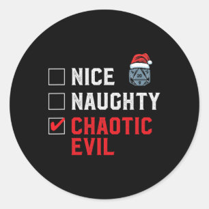 Adesivo Papai noel Chaotic D20 Tabletop Gamer Funny