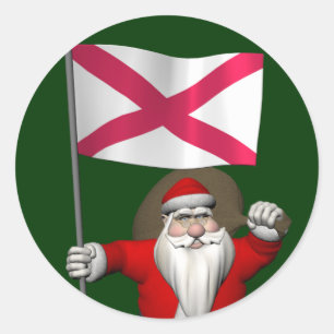 Adesivo Papai Noel Com Alferes Da Irlanda Do Norte