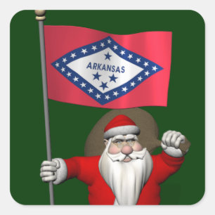 Adesivo Papai Noel Com Alferes De Arkansas