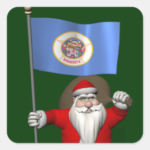 Adesivo Papai Noel Com Alferes De Minnesota