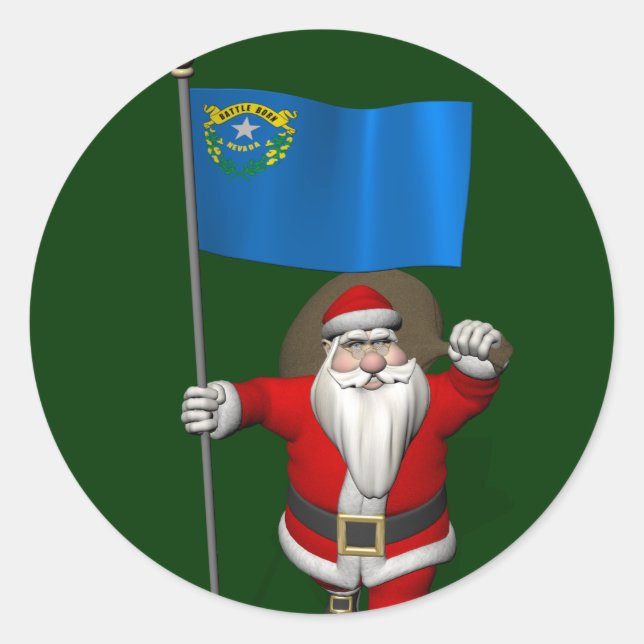 Adesivo Papai Noel Com Alferes De Nevada (Frente)