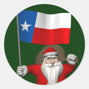 Adesivo Papai Noel Com Alferes Do Texas
