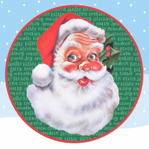 Adesivo Papai Noel com Envelope Palavras de Natal