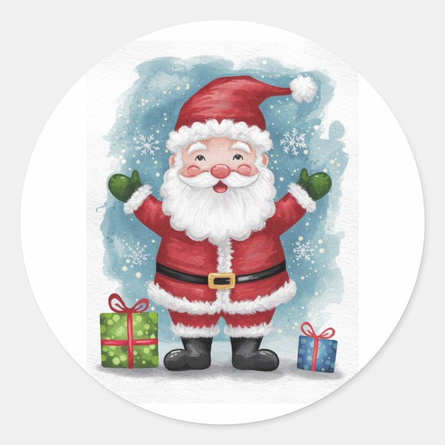 Adesivo Papai Noel com Presentes (Frente)