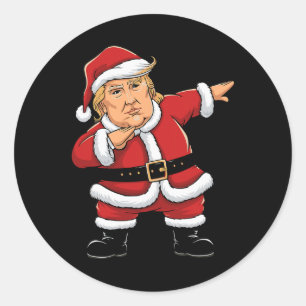 Adesivo Papai Noel Dabbing Trump Luzes de Natal Meninas Me