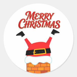 Adesivo Papai Noel de Cabeça para Baixo