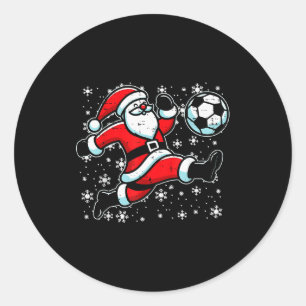 Adesivo Papai Noel de Futebol de Natal Futebol Homens Meni