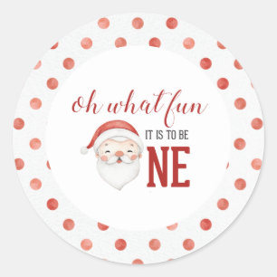 Adesivo Papai Noel de Natal  Primeiro Aniversário