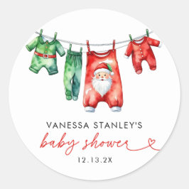 Adesivo Papai noel de Natal Red Holly Modern