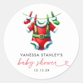 Adesivo Papai noel de Natal Red Holly Modern