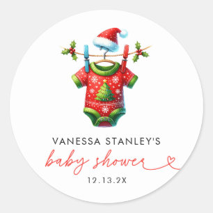 Adesivo Papai noel de Natal Red Holly Modern