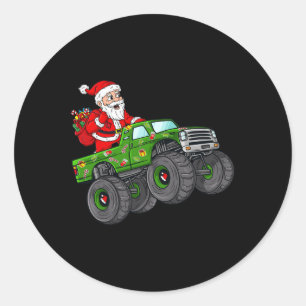 Adesivo Papai Noel De Natal Viajando Em Monster Truck Boys