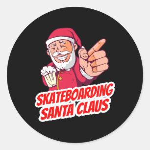 Adesivo Papai Noel de skate Natal Férias Skateb
