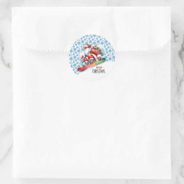 Adesivo Papai Noel de Snowboard  (Bolsa)
