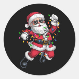Adesivo Papai Noel Divertido Com Luzes De Natal Férias