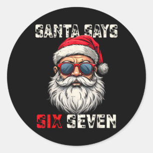 Adesivo Papai Noel Diz Seis Sete Natal Engraçado 67 Meme N
