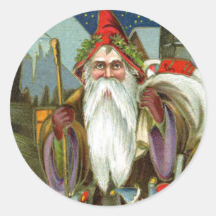 Adesivo Papai noel do alemão do natal vintage