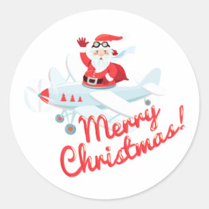 Adesivo Papai noel do estilo do vintage - Feliz Natal