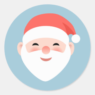 Adesivo Papai noel do Natal na luz - azul