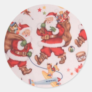 Adesivo Papai noel do natal vintage
