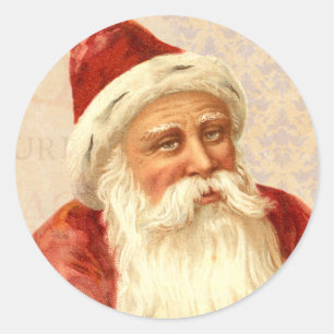 Adesivo Papai noel do Velho Mundo do vintage com cara