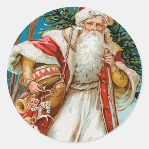 Adesivo Papai noel do vintage com brinquedos