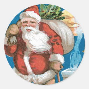 Adesivo Papai noel do vintage com lua