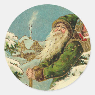 Adesivo Papai noel do vintage - Joyeux Noel