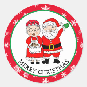 Adesivo Papai Noel e Mamãe Noel, Natal