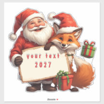 Papai Noel E Raposa Feliz