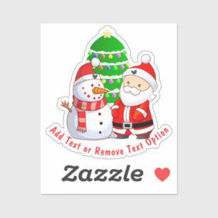 Adesivo Papai Noel e Snowman Natal