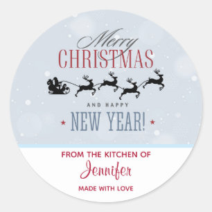 Adesivo Papai noel e sua cozinha do Natal da rena do vôo