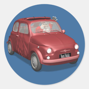 Adesivo Papai Noel Em Fiat 500
