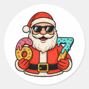 Adesivo Papai Noel Engraçado 67 Sorvete Gotejamento Natal