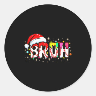 Adesivo Papai Noel Engraçado Bruh Beisebol Natal Xmas Meme