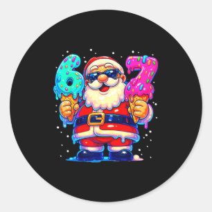 Adesivo Papai Noel Engraçado Diz Seis Sete 67 Meme Natal X