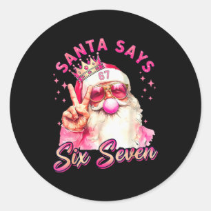 Adesivo Papai Noel Engraçado Diz Seis Sete Natal 67 Meme X
