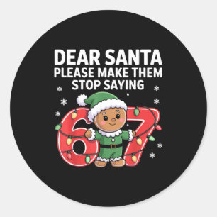 Adesivo Papai Noel engraçado para no 67 Gingerbread Six Se