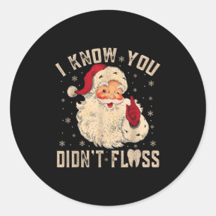 Adesivo Papai Noel Engraçado Retro Higienista Dentário Eu 