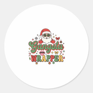 Adesivo Papai Noel Envolto Gangsta Natal