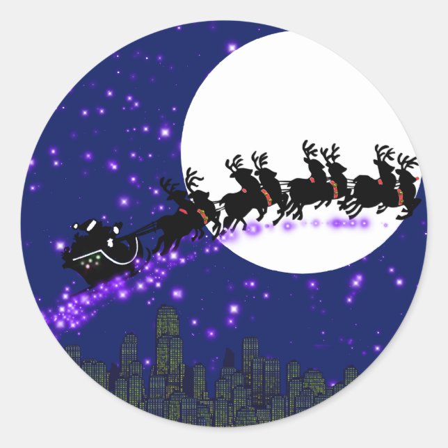 Adesivo Papai Noel está vindo. (Frente)