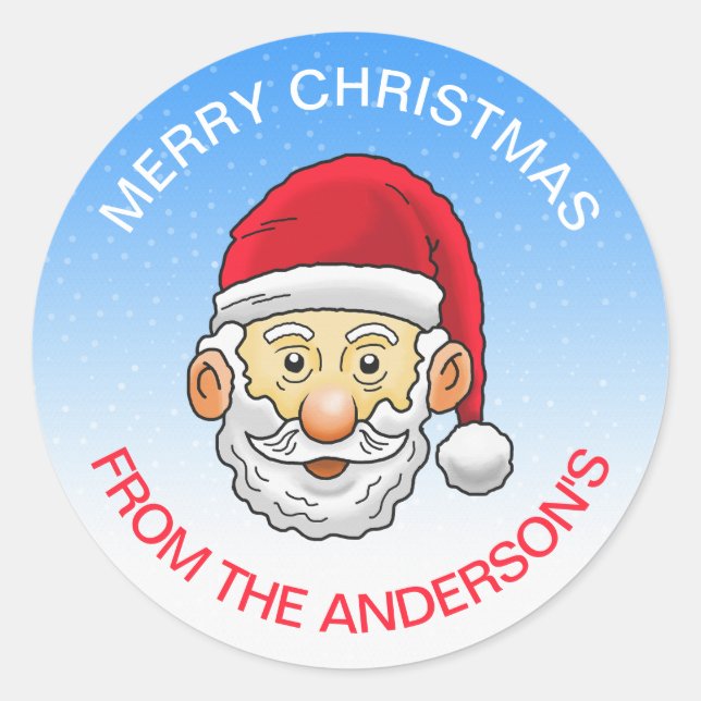 Adesivo Papai Noel feliz (Frente)