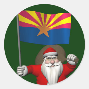 Adesivo Papai Noel feliz na maneira à arizona