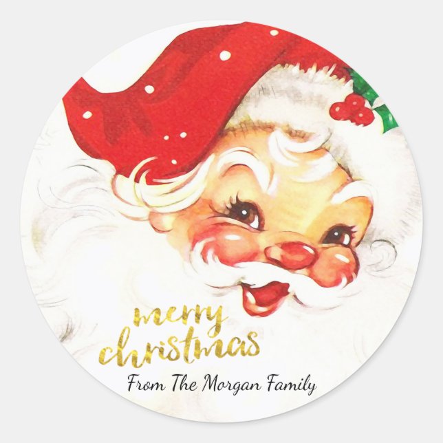 Adesivo Papai Noel Feliz Natal (Frente)